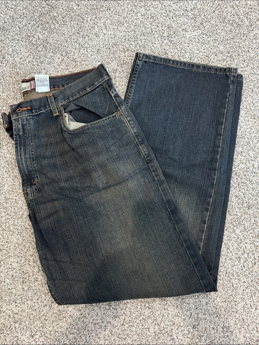 Levi's Men's Straight Jeans in Dark Blue Wash